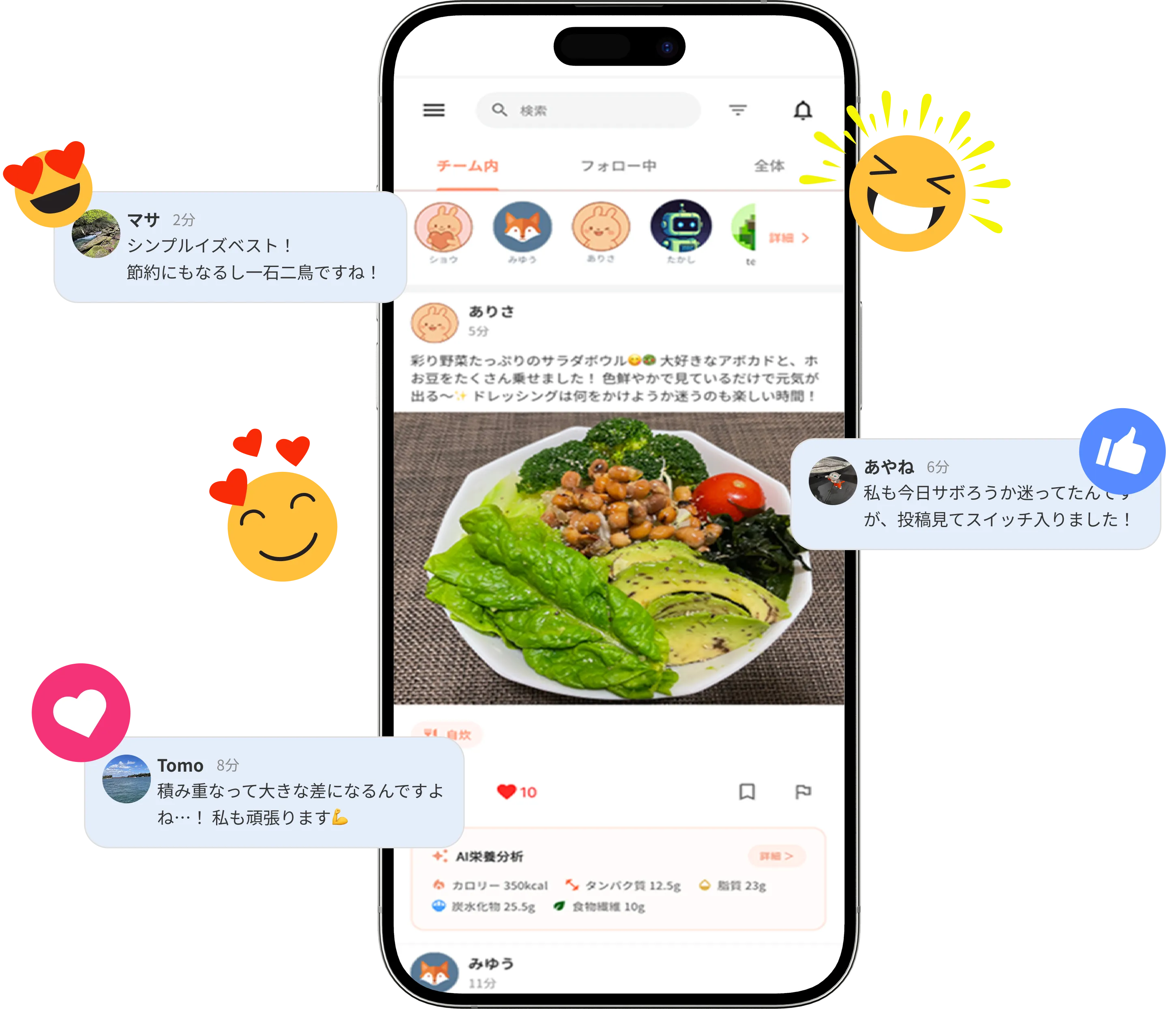 社員が健康習慣を続けるハビタスの利用イメージ